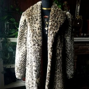 Vintage Mariel Plush Faux Fur Cheetah Coat Leopard